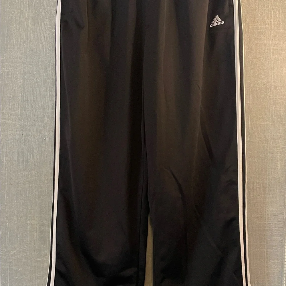 ADIDAS Classic Black Joggers with White Stripes